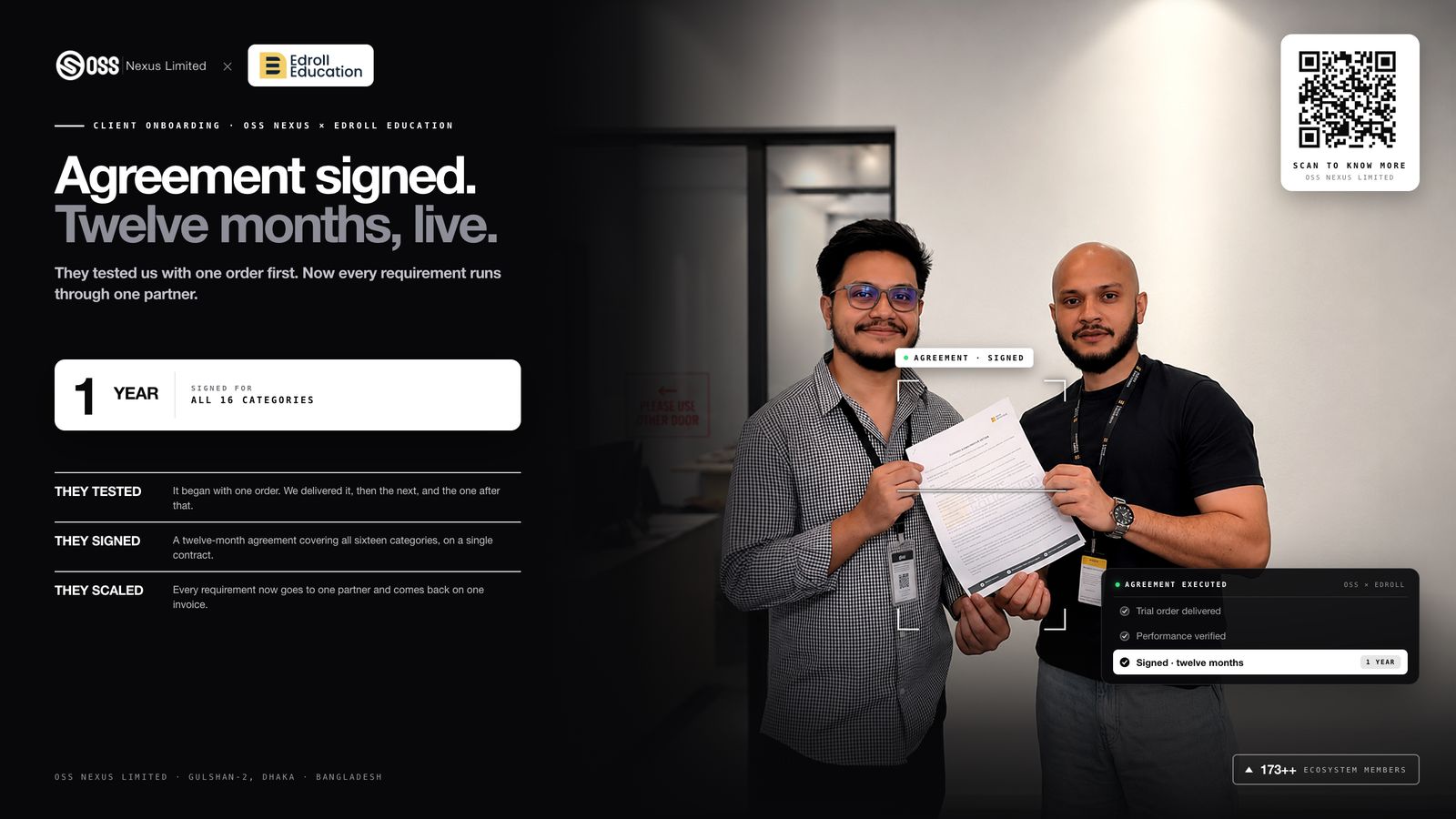 Agreement signed · Edroll